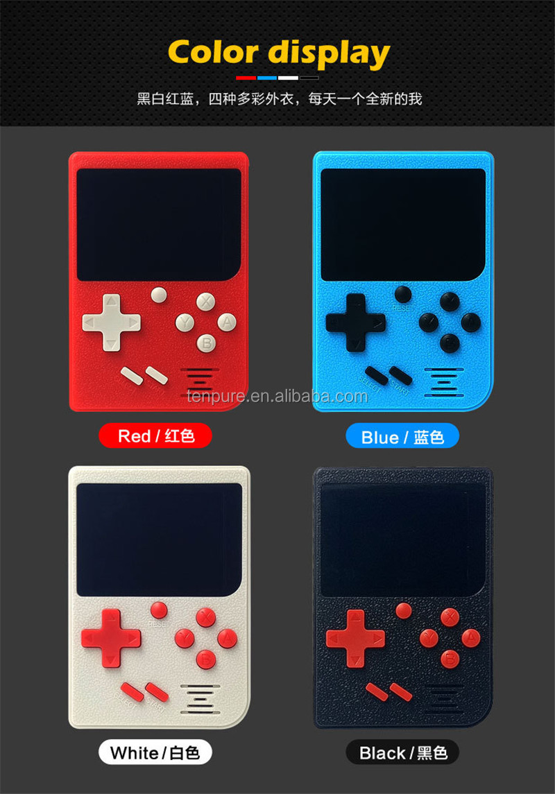 8 Bit Handheld Game Console Player Mini Portable Pocket Game Consoles Controller 129 TV Gamepad Retro FC Hand Held Game Console