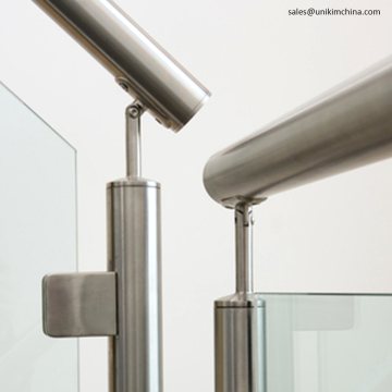 Simple stainless steel glass modern stair handrail