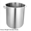 Stainless steel stockpot with boil basket for seafood