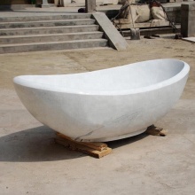Natural stone marble Freestanding oval  bathtub