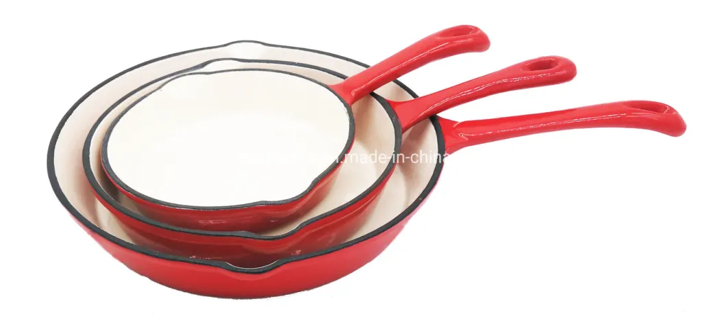 Non-Stick Porcelain Cast Iron Cookware Set Frypan Frying Pan Skillet Fry Pan