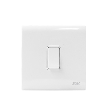 16AX250V 1Gang 1Way Light Switch White British switch