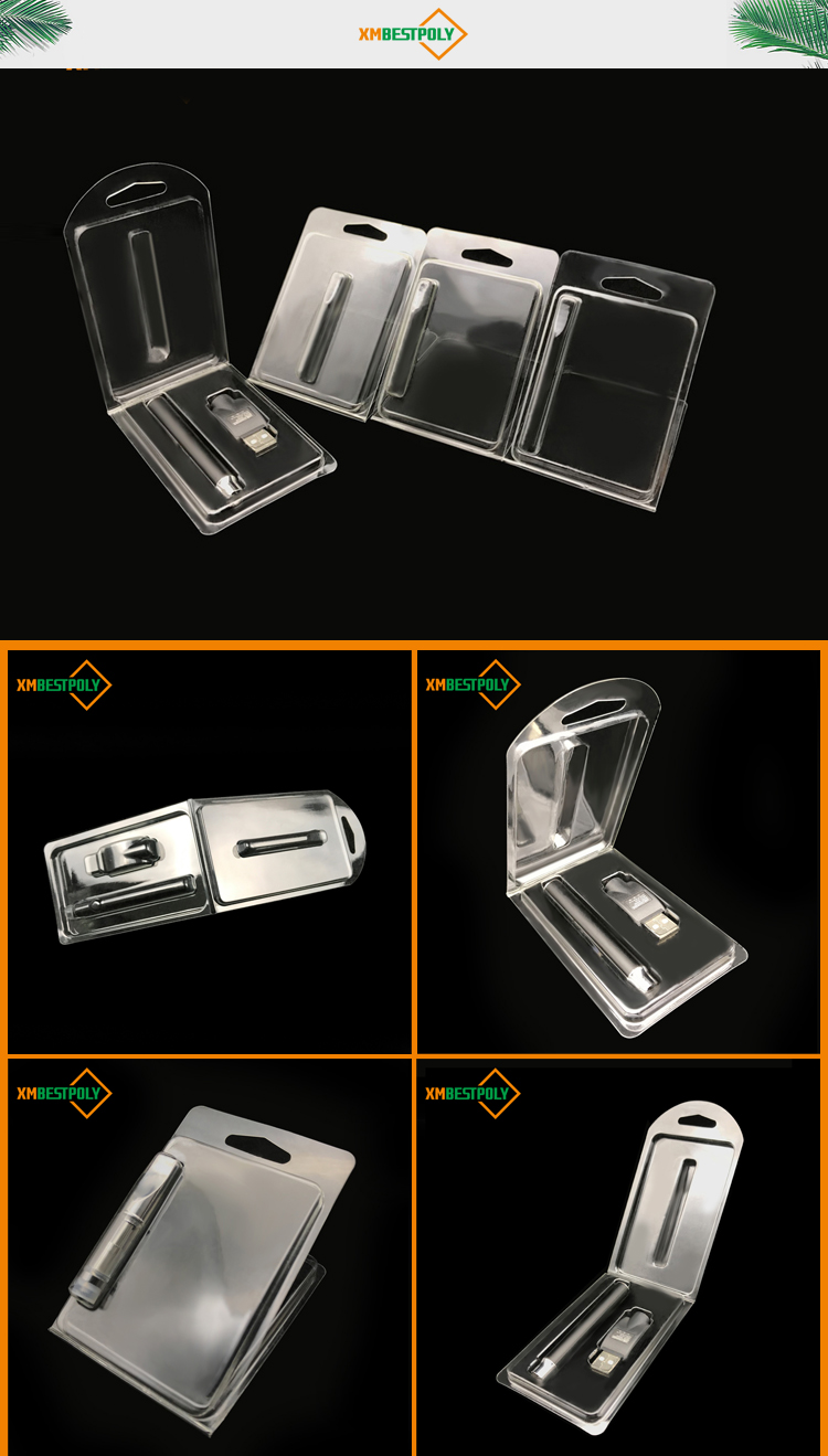 Custom Clear Plastic Clamshell Packaging Box Blister Packaging