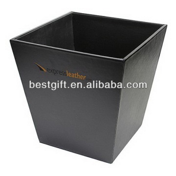 Custom Imprinted Leather advertising trash can