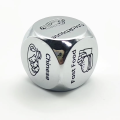 Personalized d6 Metal Food Sexy Dice Zinc Alloy
