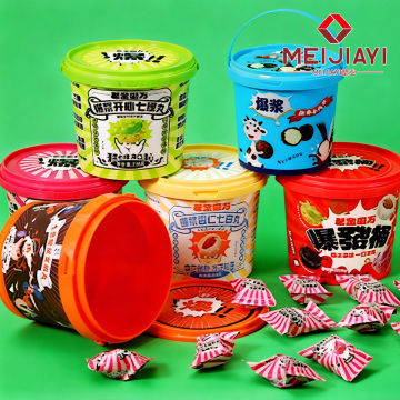 Candy plastic packaging bucket