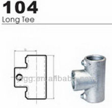 malleable iron pipe connection tee