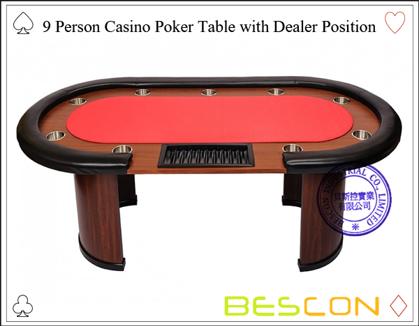 9 Personen Casino Poker Tisch mit Händler Position-4 9 Person Casino Poker Table with Dealer Position-4