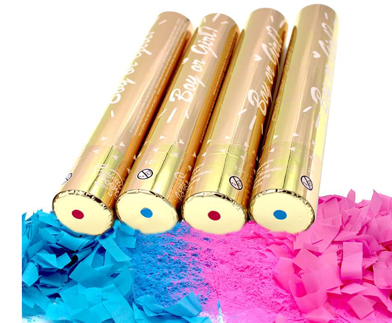 Amazon Wholesale Paper Confetti Cannon Confetti Gun 12 '' Gender Mengungkapkan Bubuk Confetti Canon