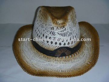 West crafts straw hats with leather band