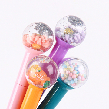 Customize Floater Crystal Pen: Promotional 3D 2D Floater Liquid Ballpoint Pen - Christmas Gift