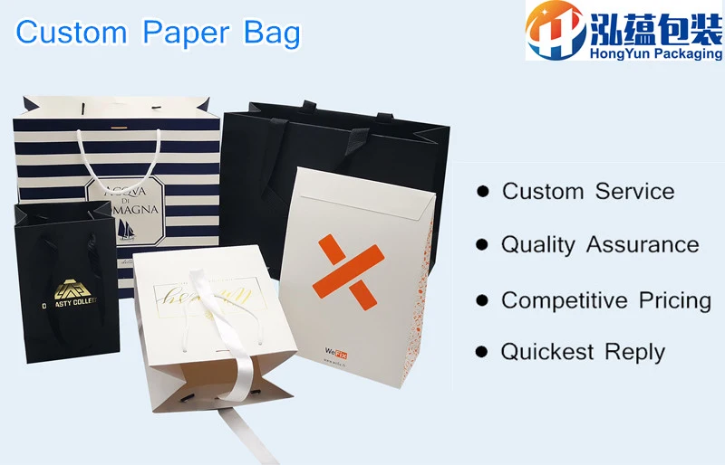 Wholesale Custom Printed Gift Favor Paper Bag with Handle