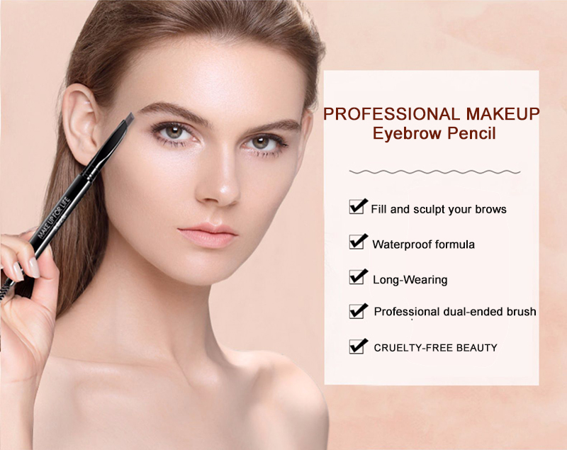 Double Head Long Lasting Waterproof Eyebrow Pencil