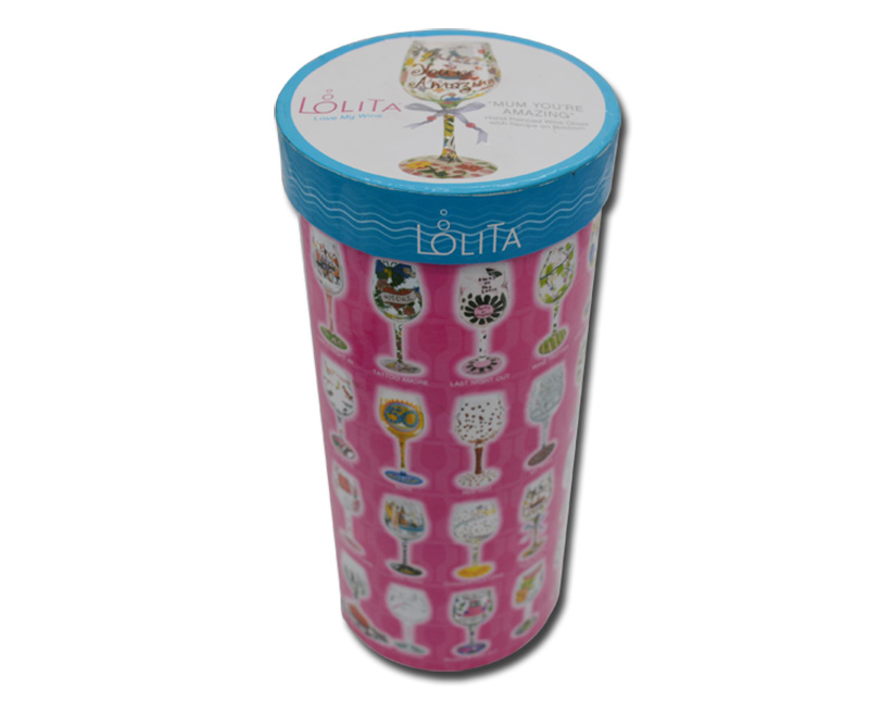 Custom printed cylinder shaped gift box