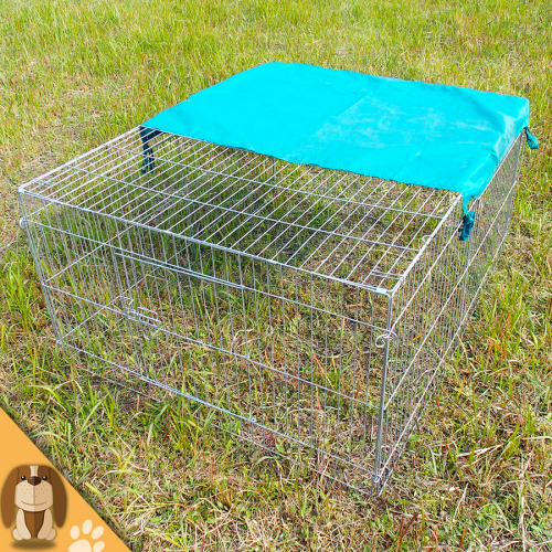 Galvanized Folding Rabbit Cage