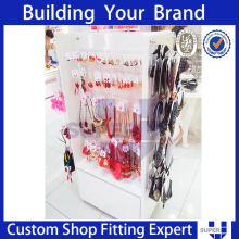 Retail shop earing display stand for accessories wooden gondola