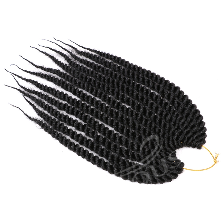 Kinky Curly Crochet Extension Passion Hand Made Short Black Pre Stretched Twist Hair Synthetic Braiding Wig