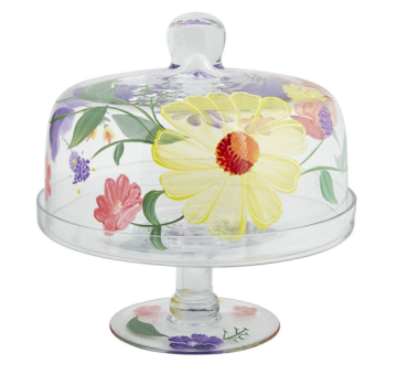 dome cake cover cake stand Spring Happy Floral Cheap Cake Stands with Dome
