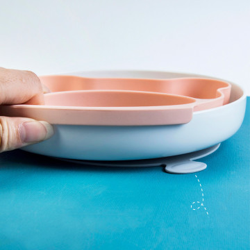 Bol d&#39;aspiration assiette de silicone bébé lavable