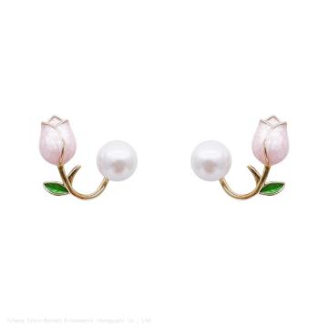 South Korea Niche Tulip Pearl Earrings - High-Grade Temperament Earrings Wholesale