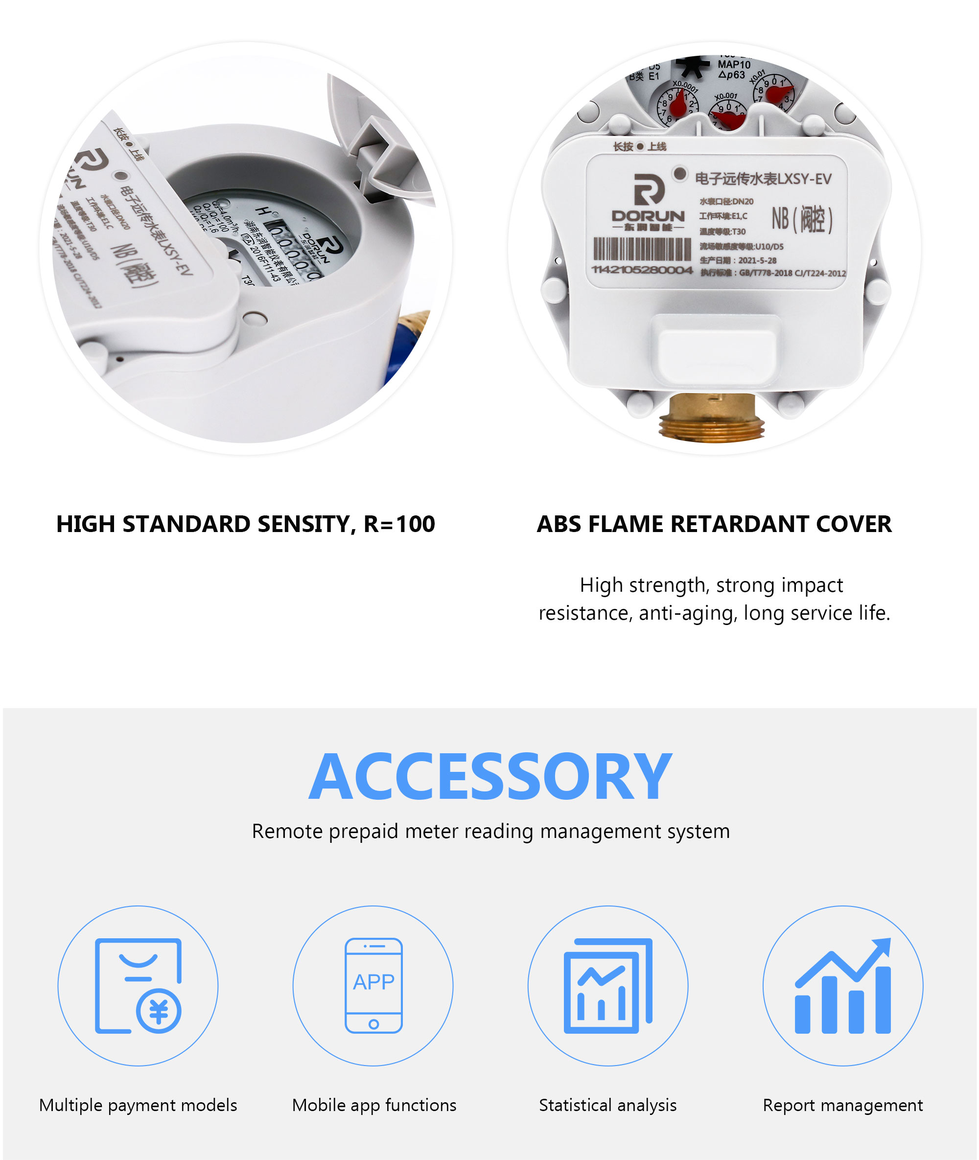 Dn15 Wireless Intelligent Nb-iot Water Meter Lxsy With Remote Reading ...