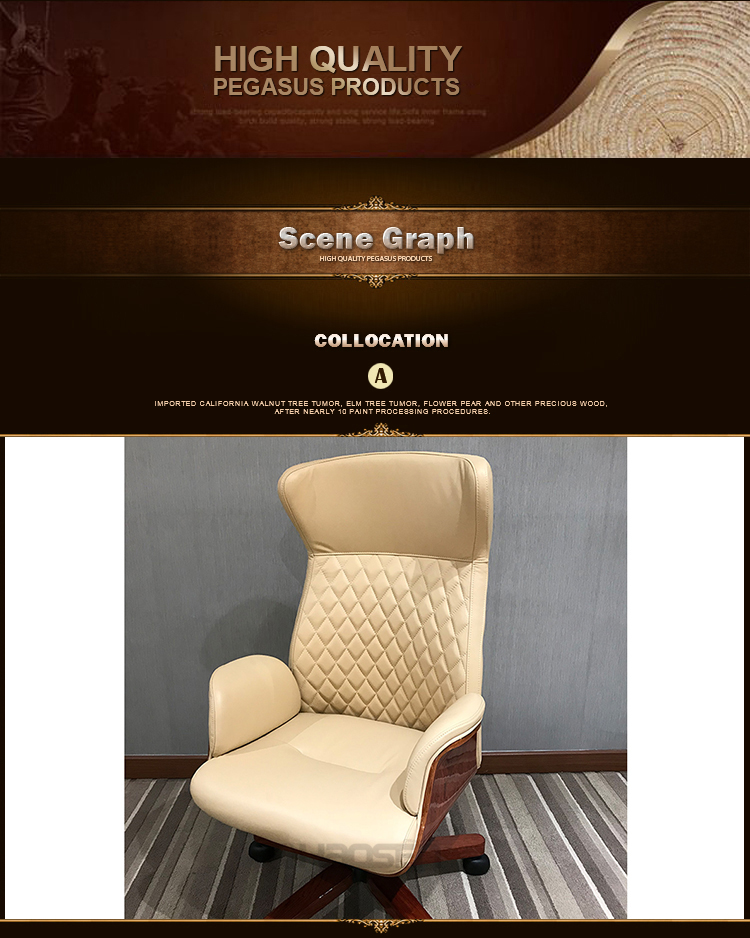 2018 Latest comfortable white modern ceo desk chair