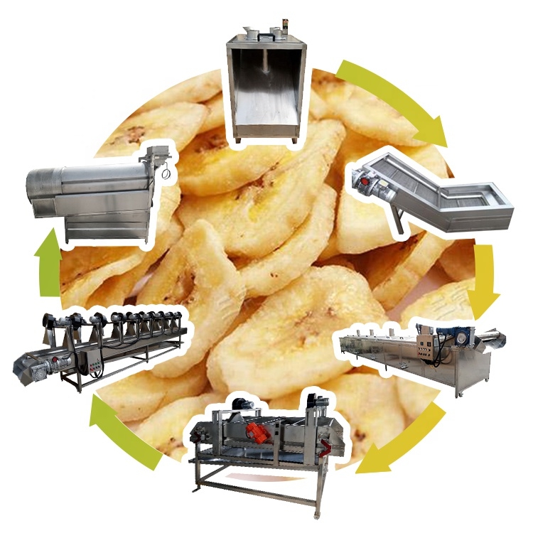 Factory Price Potato Crisps Banana Processing Line Cassava Slices Making Machinery Chips Plantain Processing Machines
