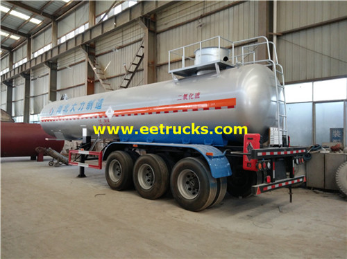 24 CBM Tri-Axle sulfur dioxide tuka trailers tank