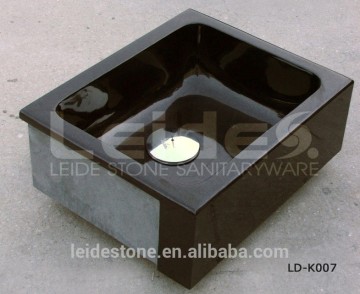 Black granite polished apron sink kitchen sink undermounted sink