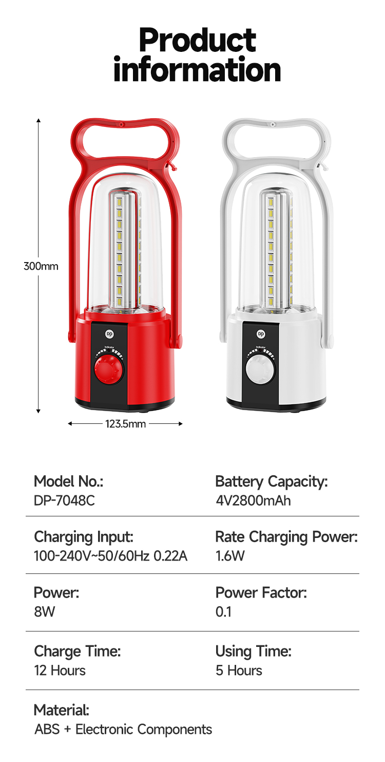 6-LED Portable Camping Lantern Infinite Dimming with Rechargeable Battery-7048C-detail 6-LED Portable Camping Lantern Infinite Dimming with Rechargeable Battery-7048C-detail