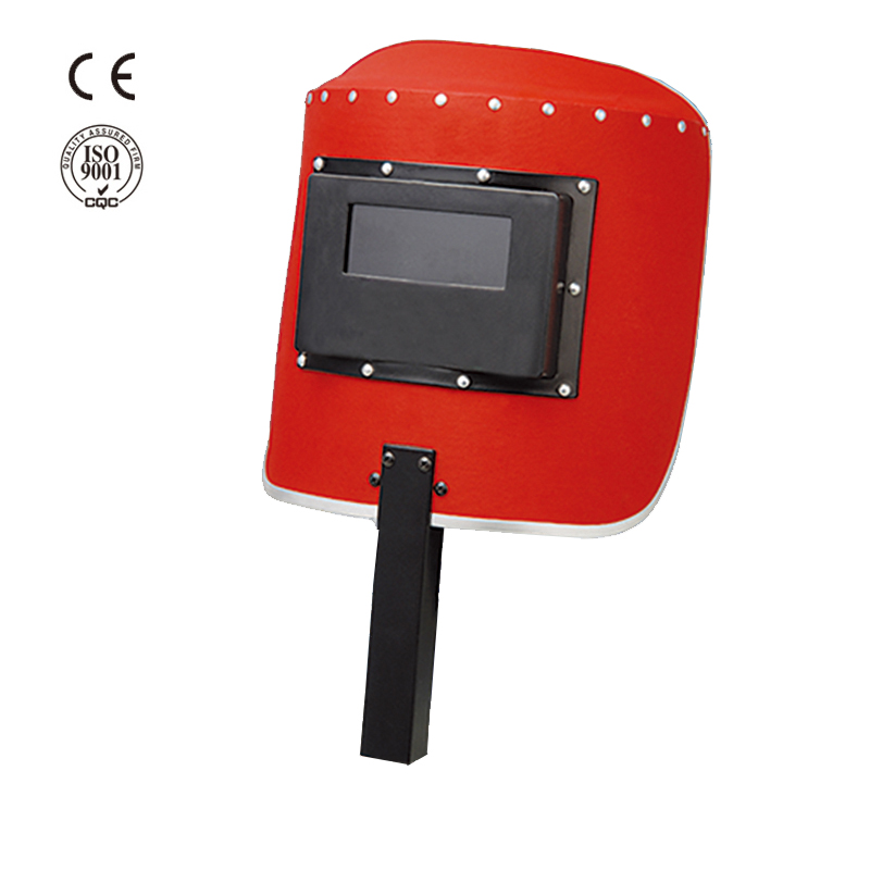 hand-held red steel paper welding masks