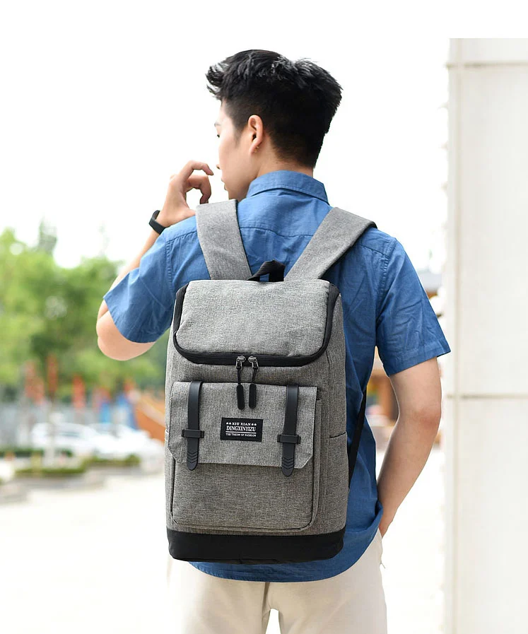 Simple Men Travel Back Pack 15.6 Inch Collage Laptop Backpack School Bag