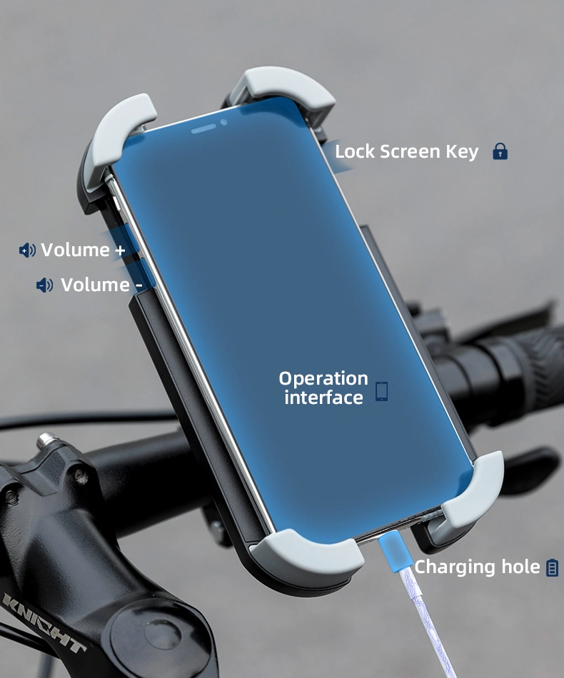 Motorcycle 360 Degree Rotating Bicycle Handlebar Bike Motorcycle Mount Holder for Cell-Phone