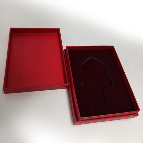 Wholesale Red Leatherette Paper Box with Foam