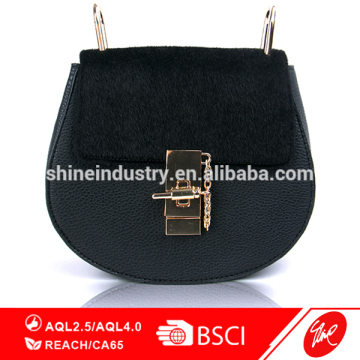 Fashion Faux Fur Stingray PU Pig Bag