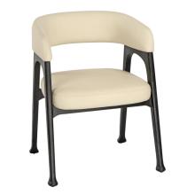 New design white leather backrest single chairs