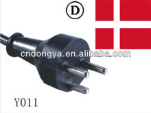 Demark three-pin plug power cord