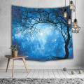 Galaxy Tapestry Wall Hanging Stars Blue Sky Wall Tapestry Tree Night Sky Wall Art voor slaapkamer Home Dorm Decor