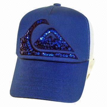 5-panel baseball cap with shining decoration