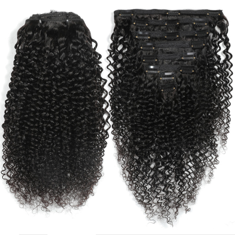 wholesale mink virgin brazilian hair,the best selling afro kinky curl 100% human hair clip in extensions