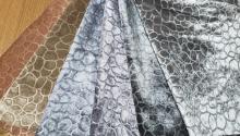 Knitted Polyester Solid Dyed Embossed Velvet Sofa Fabric