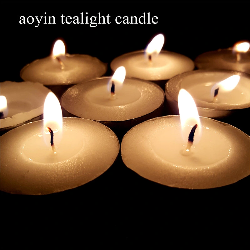 Wholesale 8g Paraffin Wax Pressed White Tealight Candle in Bulk