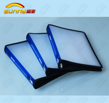 Printing zipper expanding file folder