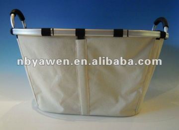 collapsible laundry hamper with aluninum handle