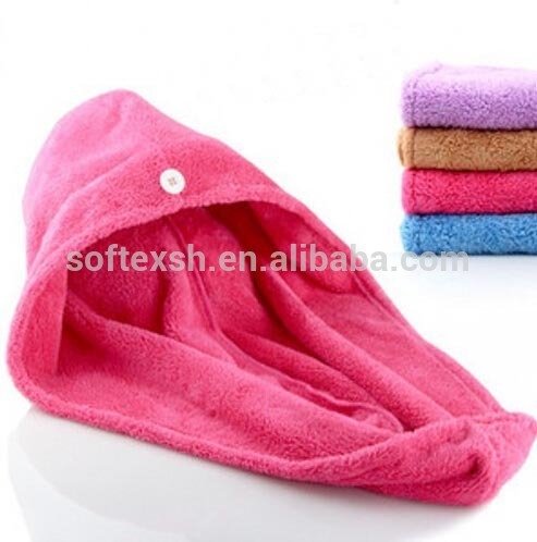 cotton microfiber hair turban towel / hair drying towel