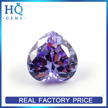 Amethyst cz gems Heart Shape Zircon aaaaa cubic zirconia rings