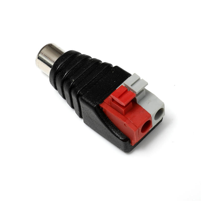 RCA Type Kabel Vrouwelijke Connector met schroefloze terminal, "Pers-fit" -aansluitblokken (RC103)