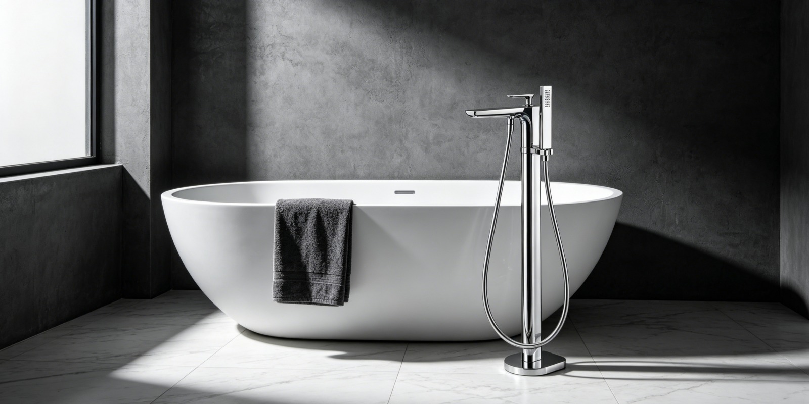 Voľne stojaca vaňa a sprcha Free standing bath and shower