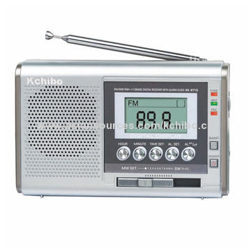 AM/FM Radio with Weather Warning, Manual Channel Search, Unit Sized 184 x 116 x 33mm