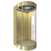 Glass passenger elevator mall